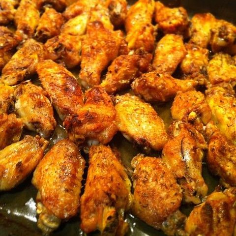 Alitas de pollo al horno, con limón y cognac... Una bandeja entera!