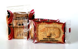 Berner Haselnussleckerli verpackt