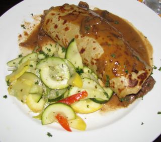 Boxty with beef and squash