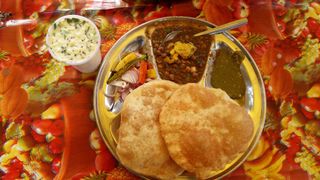Chole Bhature on the street