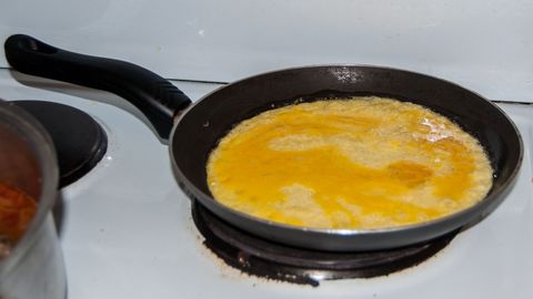 Ostrich egg omelette