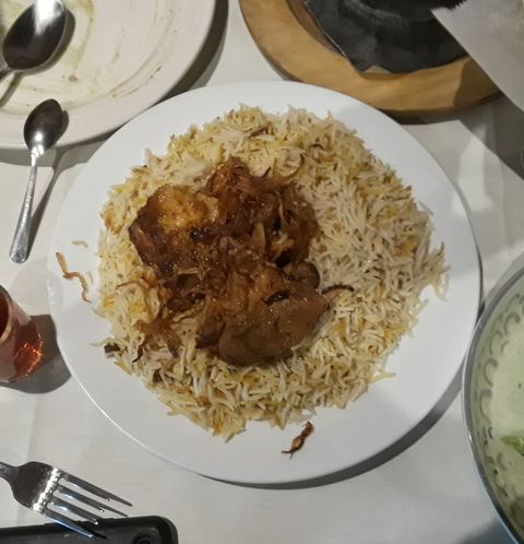 Overhead view, haneeth, Marib restaurant, Springfield, Virginia