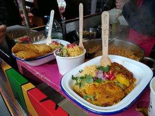 Produce in Borough Market 2019 (Aloo Tikki Chaat)