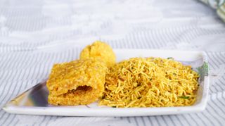 Sweet Mithai, Laddoo and Mixture (Boondi Mitai, Laddu and Karapusa)