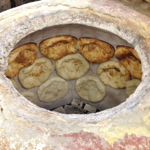 Traditional georgian bread (tonis puri)