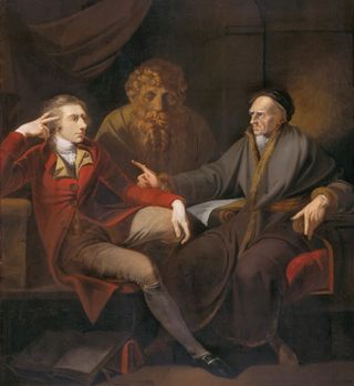 Bodmer und Füssli vor der Büste Homers by Henry Fuseli