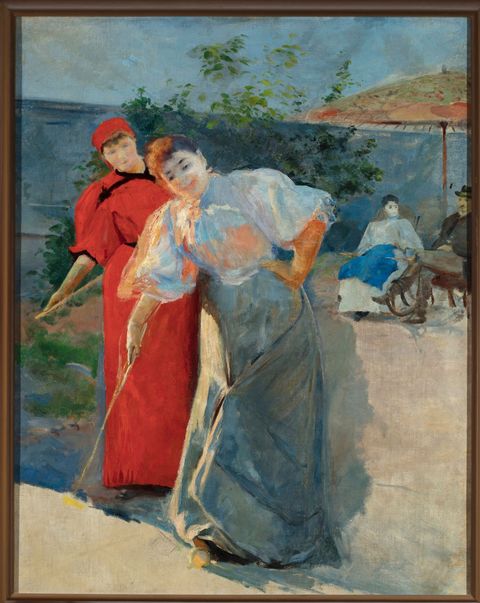 A game of croquet. by Leon Wyczółkowski