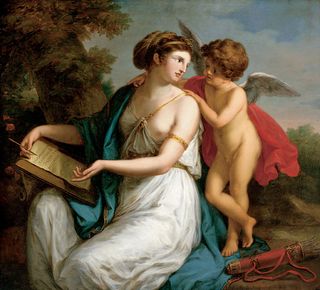 Sappho Inspired by Love by Angelica Kauffmann