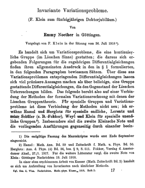 Noether's theorem