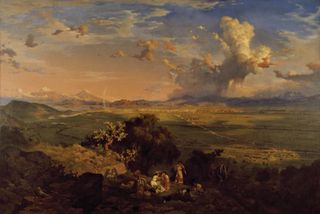 The Valley of Mexico Seen from the Tenayo Hill by Eugenio Landesio pta