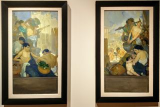 Alegoría del trabajo y Alegoría de la construcción by Saturnino Herrán Guinchard