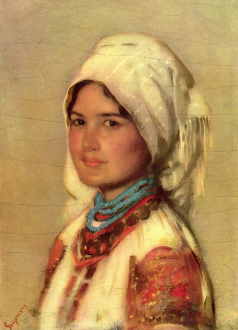 Țărancă din Muscel by Nicolae Grigorescu