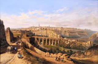 View of the city of Luxemburg from the Fetschenhof by Nicolas Liez