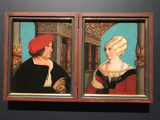 Double Portrait of Jakob Meyer zum Hasen and Dorothea Kannengießer by Hans Holbein the Younger
