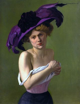 The violet hat by Félix Vallotton