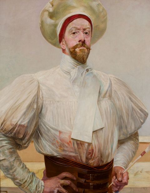 Self-Portrait in a White Attire by Jacek Malczewski