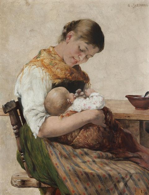 Maternal affection by Georgios Jakobides