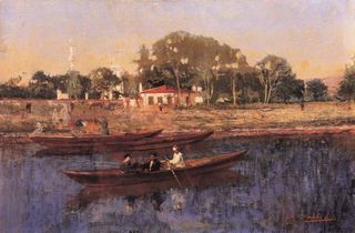 Boats in Bosphorus by Symeon Savvidis