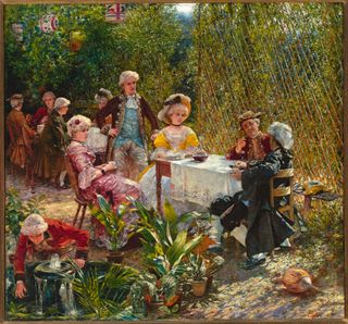 In the Arbour by Aleksander Gierymski