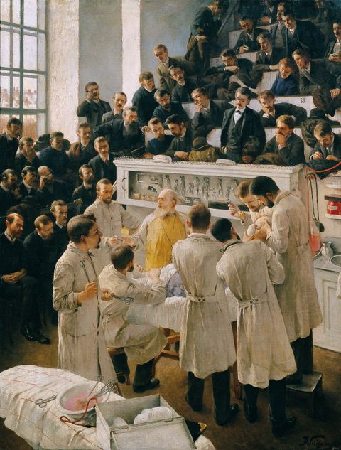 Theodor Billroth Operating by Adalbert Franz Seligmann