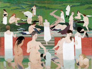 Bathing on a Summer Evening by Félix Vallotton