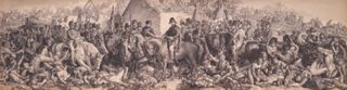 The Meeting of Wellington and Blücher after the Battle of Waterloo by Daniel Maclise