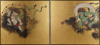 Wind God and Thunder God by Ogata Kōrin