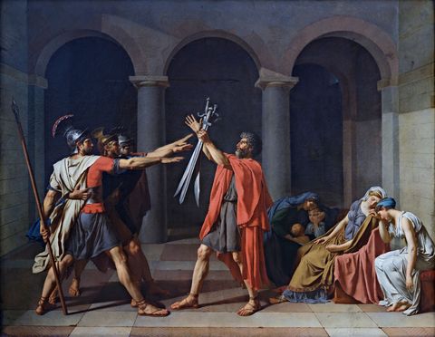 The Oath of the Horatii by Jacques-Louis David
