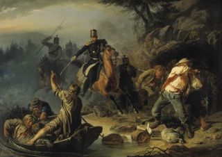 Skirmish with finnish smugglers by Vasily Khudiakov