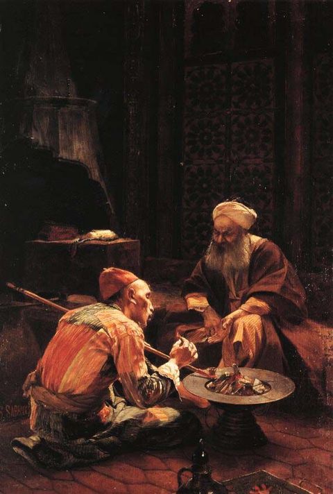 The lighting of the tobacco pipe by Symeon Savvidis
