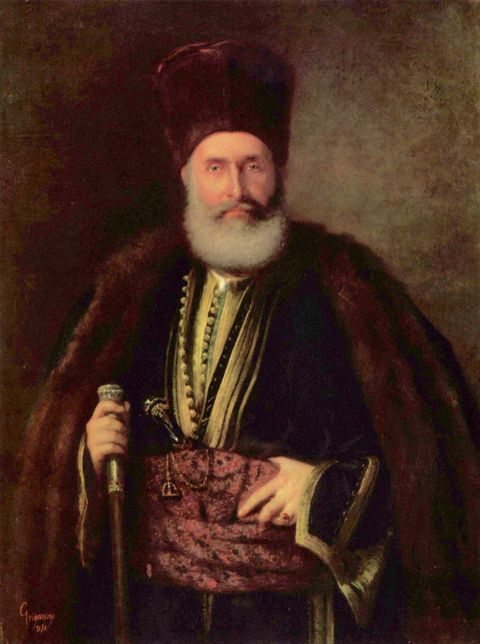 Portretul marelui ban Năsturel Herescu by Nicolae Grigorescu