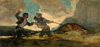 Fight with Cudgels by Francisco Goya