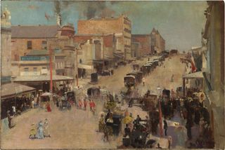 Bourke Street by Tom Roberts