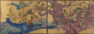 Cypress Trees by Kanō Eitoku