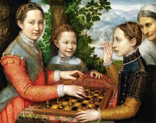 Portrait of the Artist's Sisters Playing Chess by Sofonisba Anguissola
