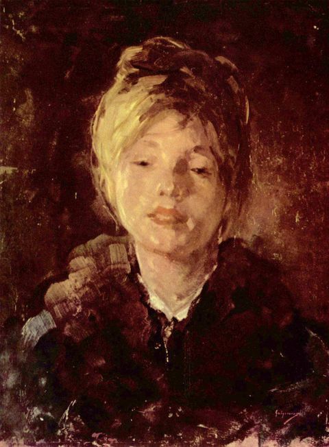 Portrait of a girl by Nicolae Grigorescu