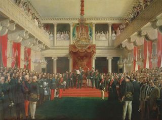 Emperor Alexander II declares the 1863 Diet session open by Robert Wilhelm Ekman