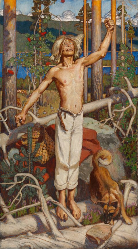 Kullervo Cursing by Akseli Gallen-Kallela