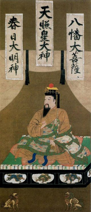 Silken Painting of Emperor Go-Daigo by Monkan-bō Kōshin