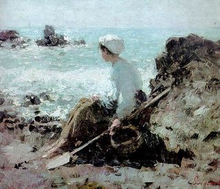 Fisher woman at Grandville by Nicolae Grigorescu