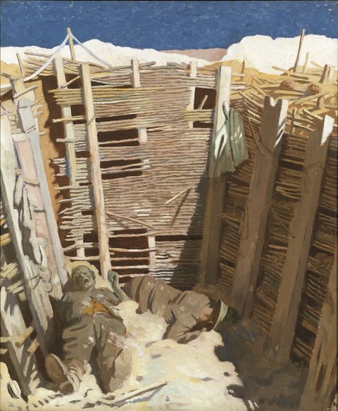 Dead Germans in a Trench by William Orpen