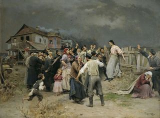 Victim of fanaticism by Mykola Pymonenko