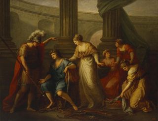 Hector Calling Up Paris to a Battle by Angelica Kauffmann