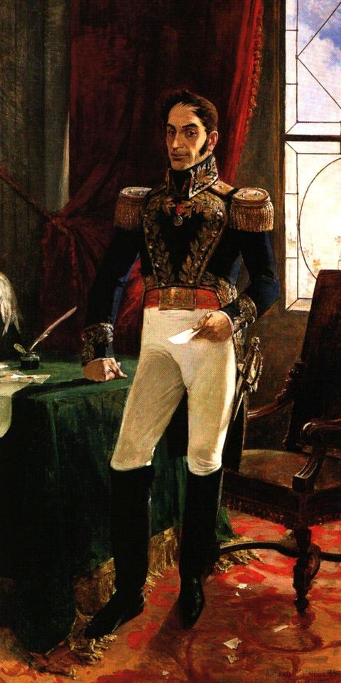 El Libertador en traje de campaña by Arturo Michelena
