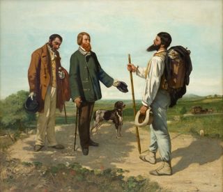The Meeting, or Bonjour, Monsieur Courbet! by Gustave Courbet